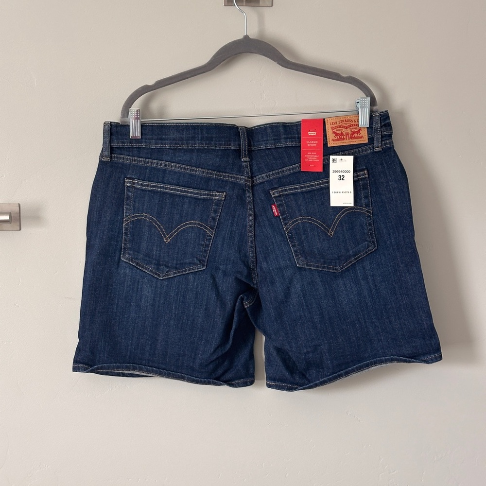 Levi's Dark Blue Jean Shorts for Women